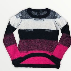 Desigual Colour Block Hi-low Sweater Size Large